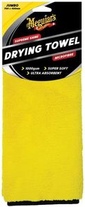 Meguiar's Jumbo Supreme Shine Drying Towel - Super Absorbent, Microfibre Cleaning and Detailing Cloth for Cars - Reusable and Machine Washable Best Car Drying Towels - 70 cm x 40 cm