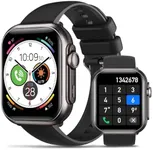 Smart Watch for Men for Android iPhone: Smart Watch with 100 Day+Battery Life Make/Answer Call Blood Oxygen Sleep Heart Rate Monitor 5ATM 120+ Sport Mode Fitness Tracker Watch Pedometer Reloj Black