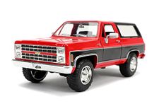 1980 Chevrolet Blazer K5 Red and Black Just Trucks 1/24 Diecast Model Car by Jada 31593