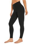 CRZ YOGA Women's Butterluxe Yoga Leggings 28'' - High Waisted Workout Gym Leggings Buttery Soft Yoga Pants Black 8