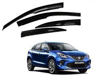 Jeet Enterprises Car Side Window Door Visor Rain Guard for Baleno 2014-2021 Models ABS Flexible Plastic Non Breakable Set of 4