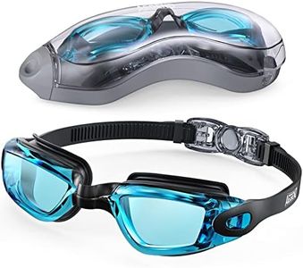 Aegend Swim Goggles, Swimming Goggles No Leaking Full Protection Adult Men Women Youth, Flexible, Detachable, Navy Blue