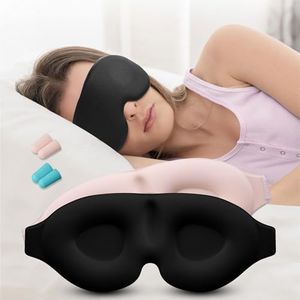 Navaris Antifaz Dormir 3D con Tapones Oidos - 2x Antifaz para Dormir Hombre y Mujer y 2x Pares de Tapones - Antifaces para Dormir de Lado y con Extensiones Pestañas - Negro y Rosa