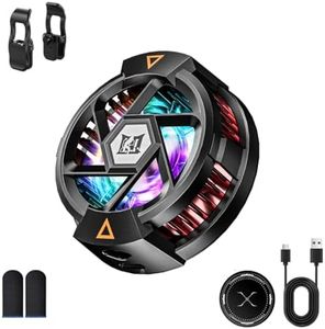 ZORBES® Phone Cooler with Detachable Clips Fan-Based Cooling Fan for Mobile Phone Magnetic RGB Gaming Phone Cooler Rapid Cooling Phone Cooler for Gaming, Livestreaming, Plug and Go
