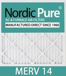 Nordic Pure 14x24x2M14-3 Pleated AC Furnace Air Filter, Box of 3