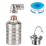 HASTHIP® 1/2" to 3/4'' Float Valve for Water Tank - 304 Stainless Steel Fully Automatic Water Level Control Float Valve, Water Level Controller for Water Tank, Pool, Water Tank, Livestock Troughs