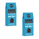 Mojo Bar Thins - 45% Dark Chocolate, Almond With Sea Salt - Combo of 2 (Vegan, Portion Controlled), 216 GM