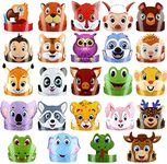 Tinlade 48 Pcs Jungle Safari Animal Headbands and Sea Animal Party Hats for Kids