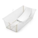 Stokke Flexi Bath XL Sandy Beige - Spacious Foldable Baby Bath + Newborn Support, Lightweight Construction & Easy to Store, Ideal for Children from 0-6 Years