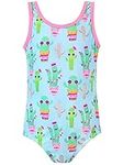 Harry Bear Girls Cactus Swimsuit Blue Age 10 to 11 Years