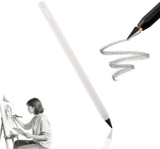 everpen Pencil, Forever Pencil, Metal Alloy Writing Instrument, That Never Needs Sharpening, Reusable Metal Inkless Pencils, Ideal for Writing & Drawing (White)