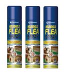 Flea Killer Spray 3 Pack | Household Aerosol Animal Flea Larvae Dog Cat Tick Pets Protection Bed Carpet Home | Insecticide Pesticide Flea Spray | 200ml