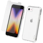 Pelican iPhone 8/iPhone SE Case with Screen Protector [Wireless Charging Compatible] [10FT MIL-Grade Drop Protection] Protective Case for iPhone 8 / SE with Anti-Yellowing, 9H Tempered Glass - Clear