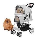 Flexzion Pet Stroller (Gray) Dog Ca