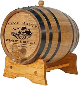 Personalized 5 Gallon Wine Barrel with Stand, Bung, and Spigot (20 Liter) - For The Home Brewer, Distiller, Wine Maker and Cocktail Aging Bartender (B314)