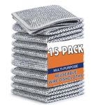Scotch Brite Non-Scratch Steel Wire Dishwashing Cloth | Heavy-Duty Scrubber for Utensils, Dishes & Kitchen Cleaning | Reusable & Durable Cleaning Cloth for Sink & Countertops Pack of 15