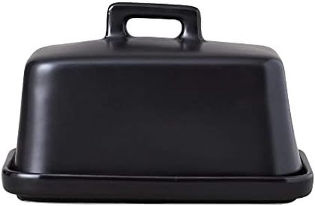 Maxwell & Williams Epicurious Butter Dish Black Gift Boxed