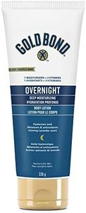 Gold Bond Overnight Deep Moisturizing Body Lotion, 226g Tube, Calming Lavender Scent, Deep Moisturizer With Hyaluronic Acid and Antioxidants For Healthier Looking Skin While You Sleep