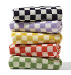 Luxurious Cotton Hand Towels Set of 5 - Soft, Absorbent, and Decorative for Bathroom, Kitchen, Spa, Gym, and More - 13 x 29 Inches - 5 Colors