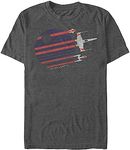 STAR WARS Men's Rebel Flyby T-Shirt, Charcoal Heather, Large