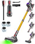 VACTechPro Cordless Vacuum Cleaner, 35KPa/45Mins Stick Vacuum, 6-in-1 Lightweight Powerful Handheld Vacuums with Detachable Battery, Anti-Tangled Upright Vacuum for Pet Hair Carpet Home Stair Car