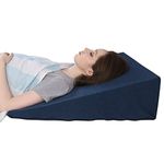 METRON Memory foam Semi Long Bed Wedge Pillow for Acid Reflux for Sleeping Helps in Gerd Leg Elevation Post Surgery ( Dark Colour)