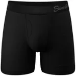 Shinesty Hammock Support Pouch Underwear For Men | Mens Underwear Boxer Briefs with Fly | US Large Black