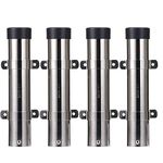 Amarine Made 4-Pack Boat Marine Fishing Stainless Steel Side Mount Rod Holders with Brackets-7743S