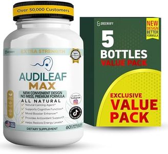 Audileaf MAX Dietary Supplement, All Natural, 60 Capsules, with Ginkgo and Red Asian Ginseng (5)