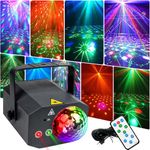 Party Lights Disco Light, Sound Activated Dj Lights Flash Strobe Lights Projector with Remote Control for Parties Birthday Gift Karaoke KTV Bar Dance Christmas Halloween Party Decorations