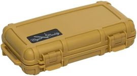 Cigar Caddy Waterproof Travel Cigar Humidor, Holds Up to 5 Cigars, Airtight, Waterproof Up to 100 Feet (Tan)