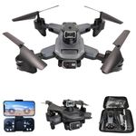 VVE Foldable Mini Drone Remote Control Drone with 1080P Camera with 1800Mah Battery WiFi FPV 4-Camera Toy with Dual Flash Lights Multicolor (Drone Toy)