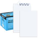 ValBox 6x9 Self Seal Security Catalog Envelopes 250 Count Small White Envelopes for Mailing, Storage and Organizing