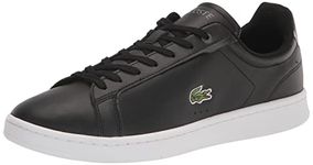 Lacoste Men's Carnaby Sneaker, Black/Grey, 12