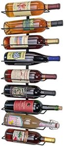 Southern Homewares Nine Bottle Wine Display Simple Storage Wall Rack ‎SH-10160 - Kitchen Organization for Wine or Spirits