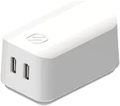 Scosche HPDCC35WT PowerVolt 35W Certified Dual Port USB Type-C Fast Wall Charger Power Delivery 3.0 for All USB-C Devices, White