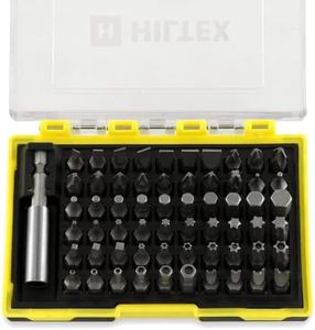 HILTEX 10060 1/4" Security Bit Set | 61 Piece | Hex Shank Screwdrivers | Includes Magnetic Extension Bit | For Electric and Ratchet Screwdrivers | Cr-V Steel