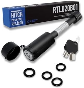 RETRUE Trailer Hitch Locks, 5/8" Locking Hitch Pin for 2 Inch and 2 1/2” Receiver Class III IV Hitch, Tow Hitch Pin Lock with O-Rings Weatherproof Caps, Trailer Accessories for Outdoor Enthusiasts