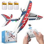 DEERC RC Plane, 2.4GHZ Remote Control Airplane W/ 3 Batteries & 6-axis Gyro Stabilizer, 2CH RTF RC Glider Toy for Beginners Kids Boys Girls Adults…