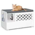 Costway Cat Litter Box Enclosure, C