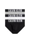 Calvin Klein Men's HIP BRIEF 3PK 000NB3607A, Black, M