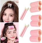 8PCS Volumizing Hair Clips Jumbo Hair Curlers Rollers with Clips Instant Hair Volumizing Clips for Women 3 Sizes Self Grip Hair Roller for Long Medium Short Thick Thin Hair(Pink)