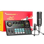 Audio Interface, Maonocaster Lite Portable ALL-IN-ONE Podcast Production Studio Sound Card with Microphone for Guitar, Streaming, PC, Recording, Gaming (Christmas Gift Bundle)