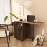 Studio Kook Smart Convertible Desk Engineered Wood Computer Table 43.7" (Junglewood, Matte Finish, Modern Style)