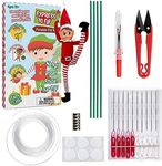 Elf Upgrade Complete DIY Kit- Pose, Hang, Bend Your Christmas Elf - All you need to Make Your Shelf Doll Flexible & Posable- Super Easy to Use - Delight Your Kids & Family This X-Mas Holiday