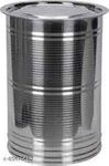 Homerolla, Stainless Steel Air Tight Kothi/Drum, Water Capacity, Heavy Steel, Leak Proof, Corrosion Resistance from 10 L to 140 L (140 L)