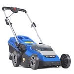 Hyundai 15"/38cm Cordless 40v Lithium-Ion Battery Roller Lawnmower with Battery and Charger, 5 Adjustable Cutting Heights, 40l Grass Collector, Foldable Handles, 3 Year Warranty