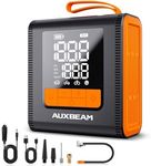 AUXBEAM H4 Series Tire Inflator Portable Air Compressor,150PSI 2 in 1 Rechargeable Car Tire Inflator Portable 4 Preset Inflation Modes 12V Air Pump for Car, Motorcycle, Bike, Ball (Amber)