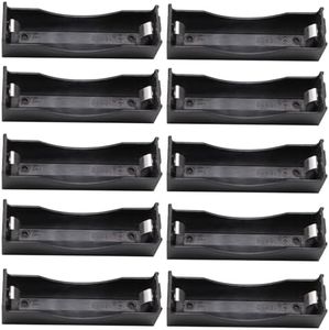 XFFCSEC 18650 Battery Holder:Black 10 Pcs 1 Slots 3.7V Batteries Holder for Flat top 18650 Batteries