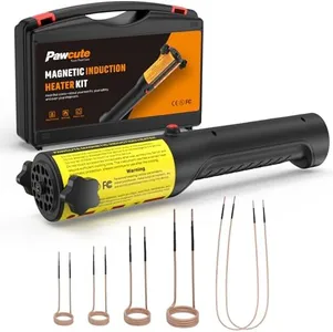 Induction Heater 1200W for Rusty Bolt Removal, Magnetic Heating Tool with 6 Coils, Handheld Hot Rod Induction Heater,Yellow